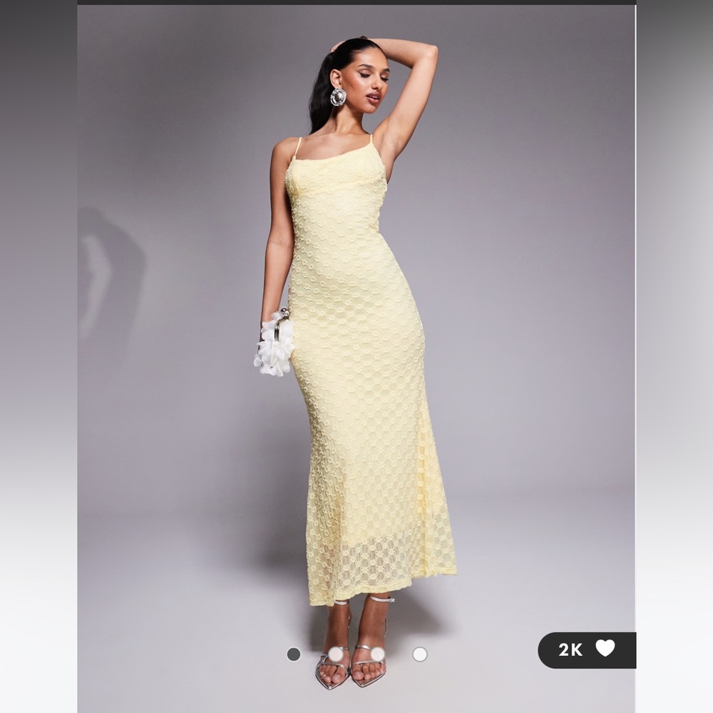 Bardot mesh midi dress